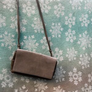 Banana Republic Taupe Crossbody Wallet Bag